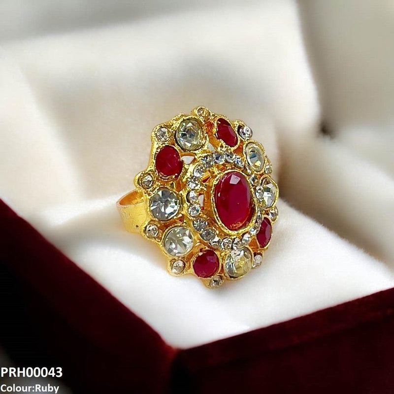 Oval Flower Ring Adjustable