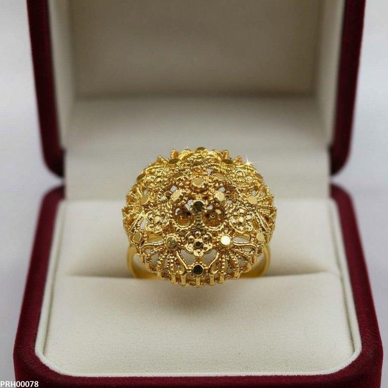 Round Flower Ring Adjustable