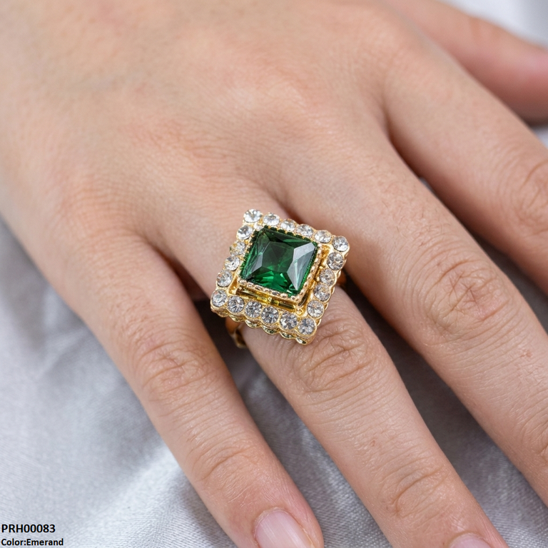 Square Stone Ring Adjustable Ring