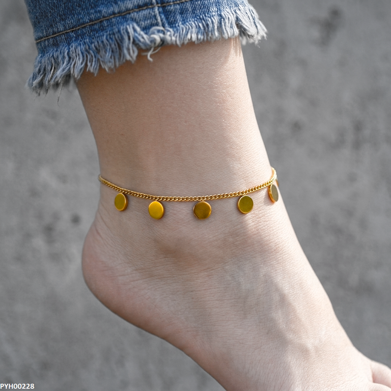 Stainless Steel Round Anklets