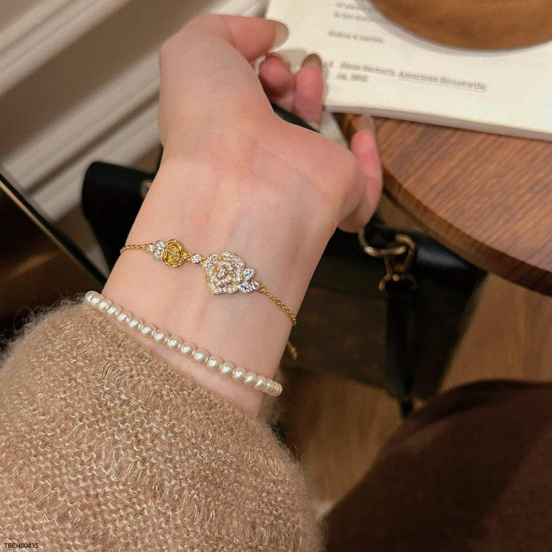 Gilded Roses Zircon Bracelet