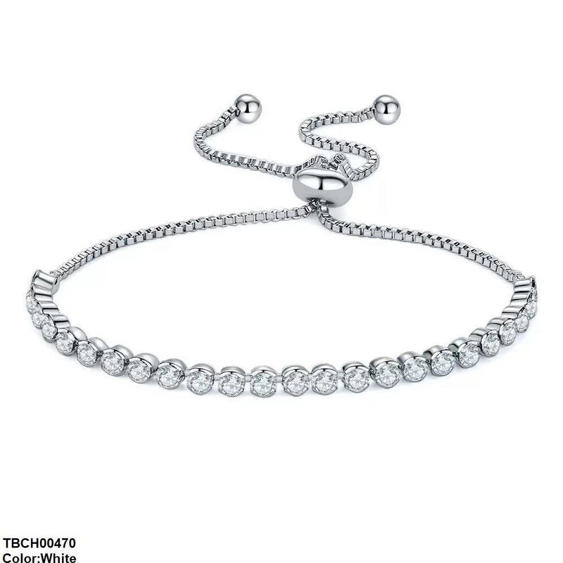 Round Stone Link Bracelet