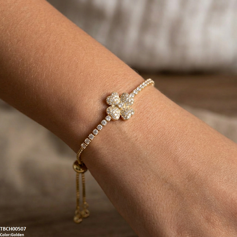 Heart Flower Bracelet Adjustable