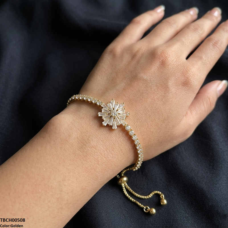 Round/Tear Flower Bracelet Adjustable
