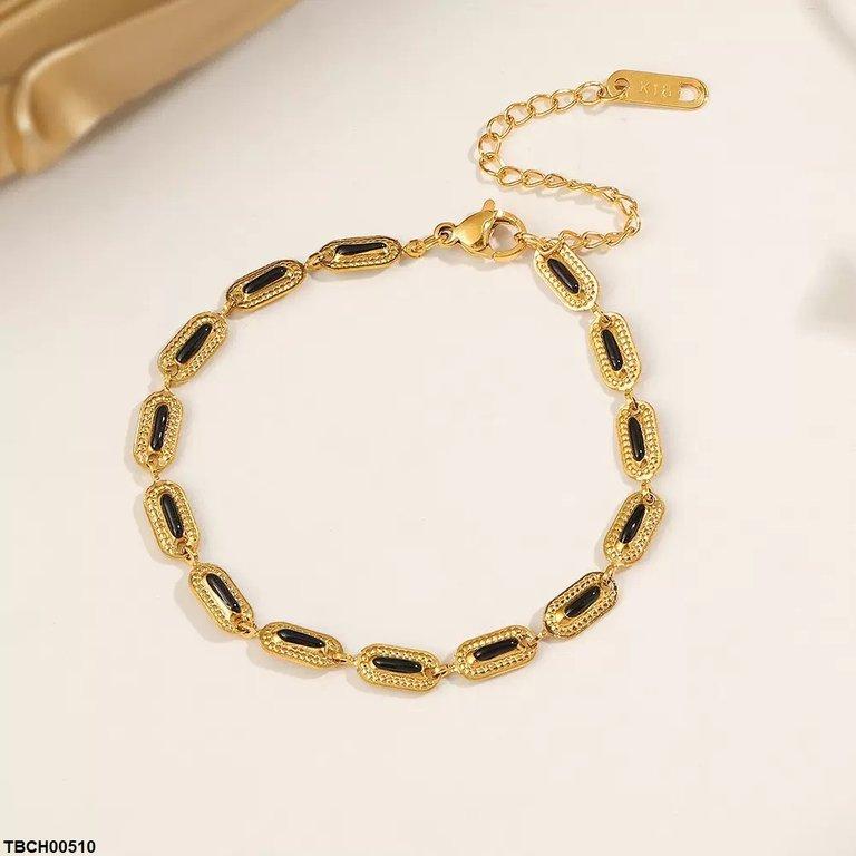 Stainless Steel Rectangle Linked Bracelet