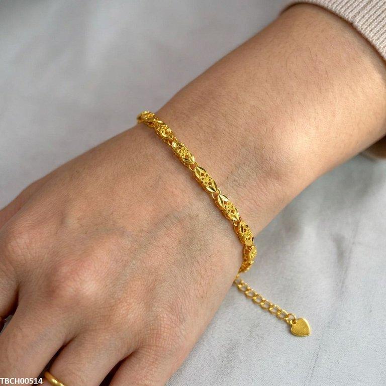 Stainless Steel Heart Linked Bracelet