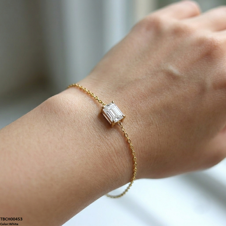Stainless Steel Square Stone Bracelet