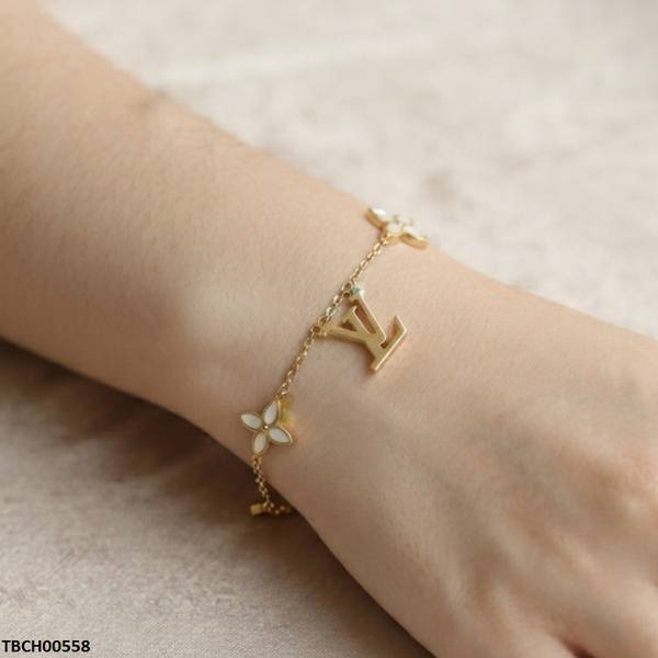 Stainless Steel Lv Bracelet