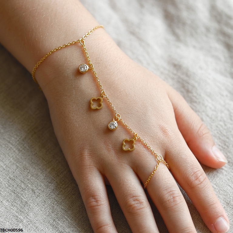 Stainless Steel Four-Leaf Clover Bracelet