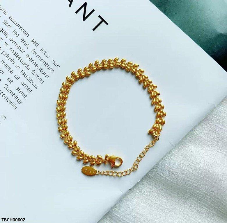 Stainless Steel Double Leaf Bracelet
