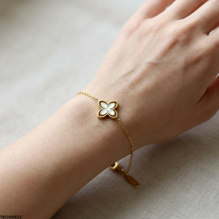 Stainless Steel Flower Bracelet