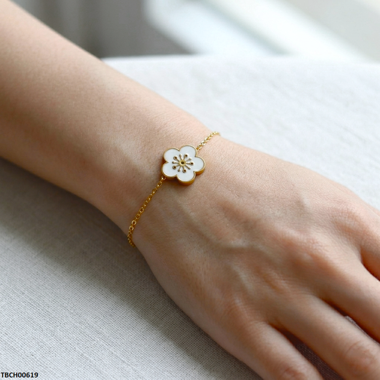 Stainless Steel Flower Bracelet