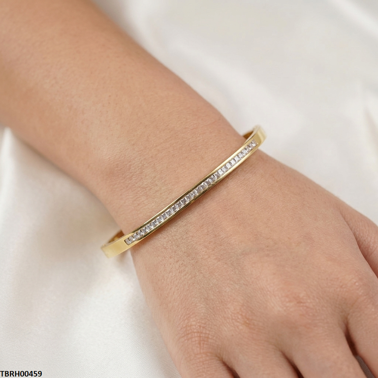 Stainless Steel Round Stone Bracelet