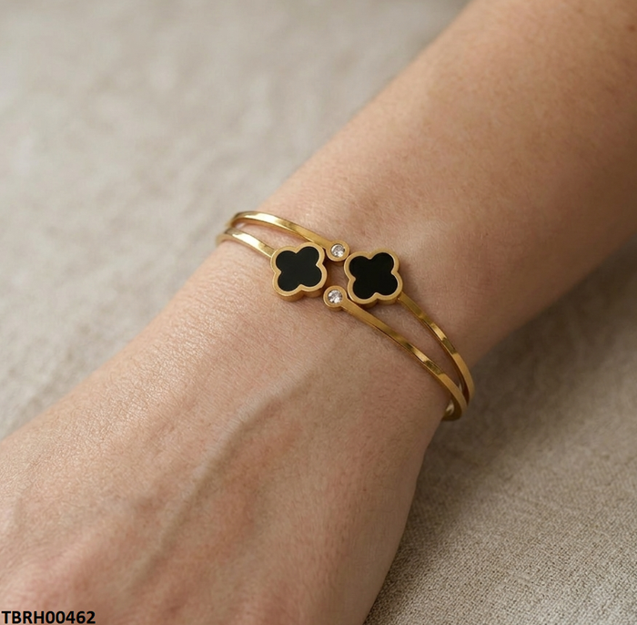 Stainless Steel Double Star Wrist Bracelet