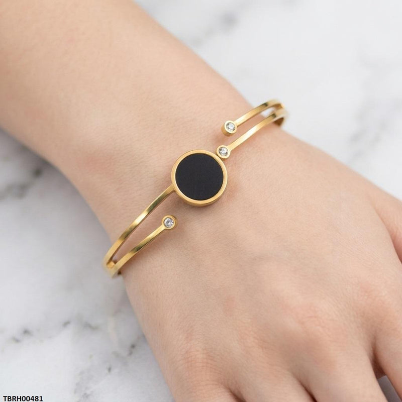 Stainless Steel Round Stone Braclet