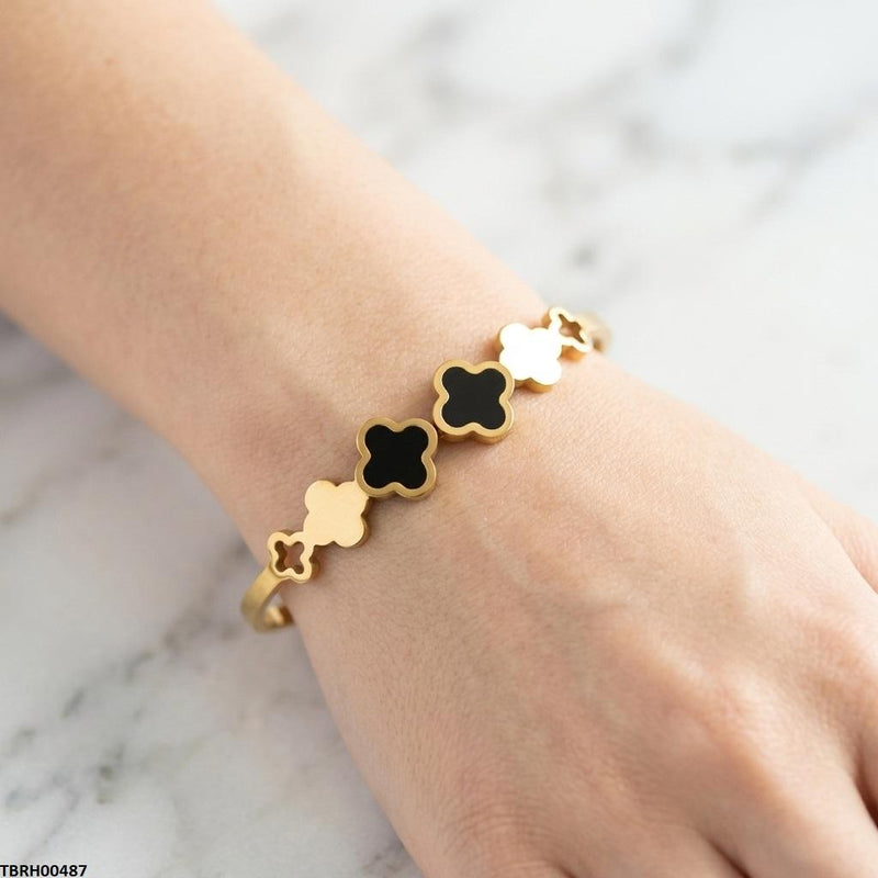 Stainless Steel Double Clover Braclet