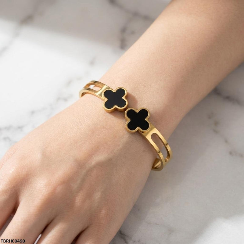 Stainless Steel Double Clover Braclet