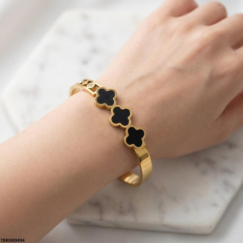 Stainless Steel Three Clover Bracelet