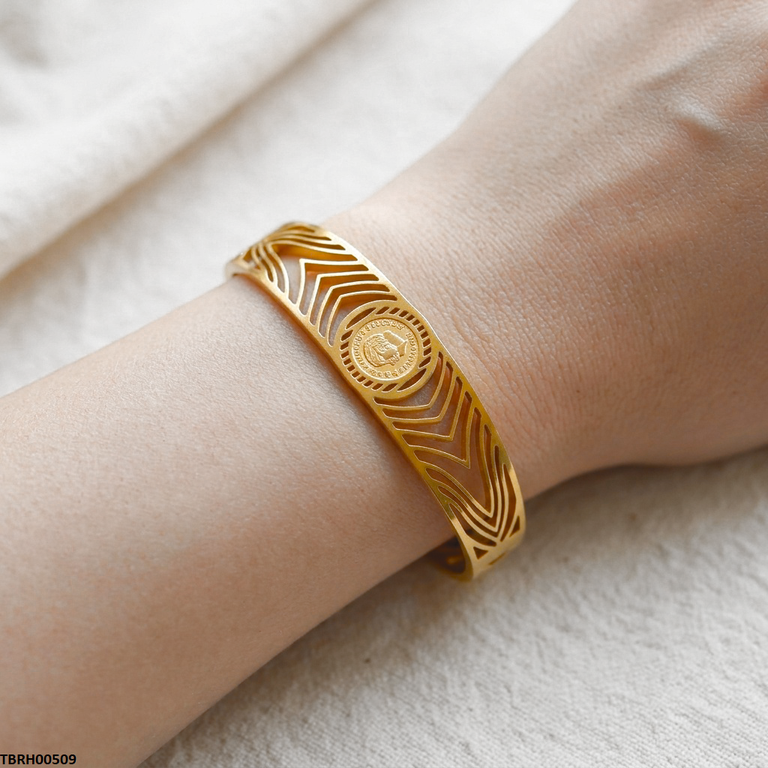 Round Coin Stainless Steel Bracelet