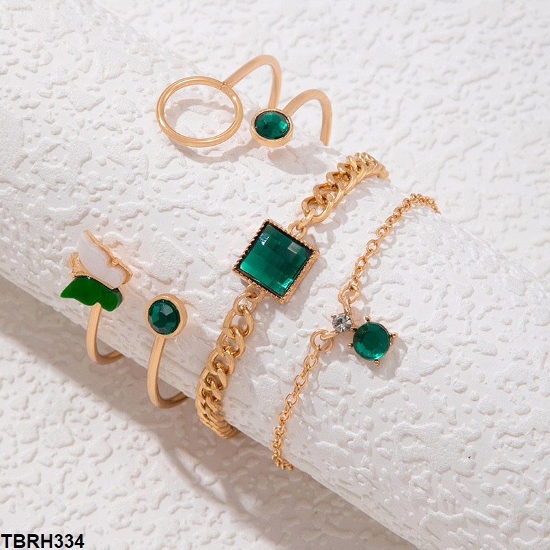 Butterfly/Square/Round Bracelet Set
