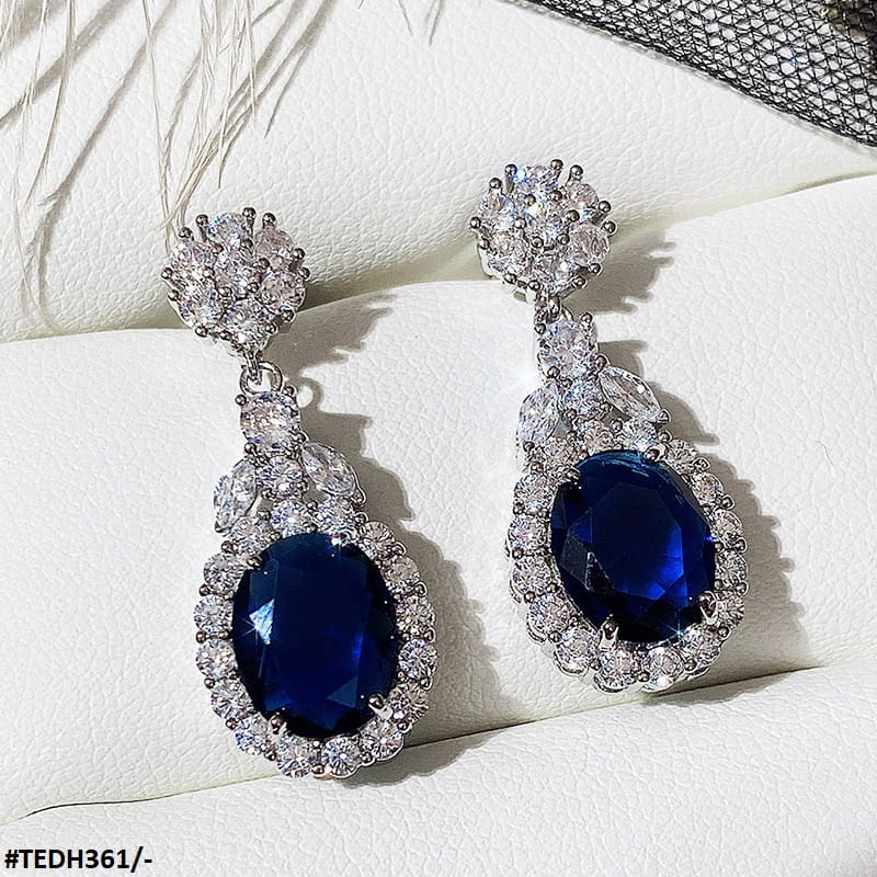 Oval Cushion Drop Earrings Pair
