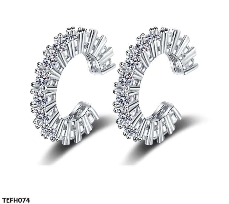 C Sterling Ear Cuff Pair