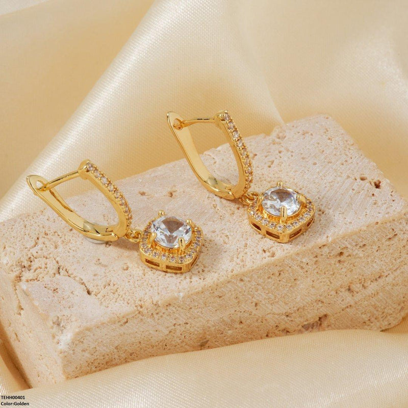Square Dop Hoops Pair