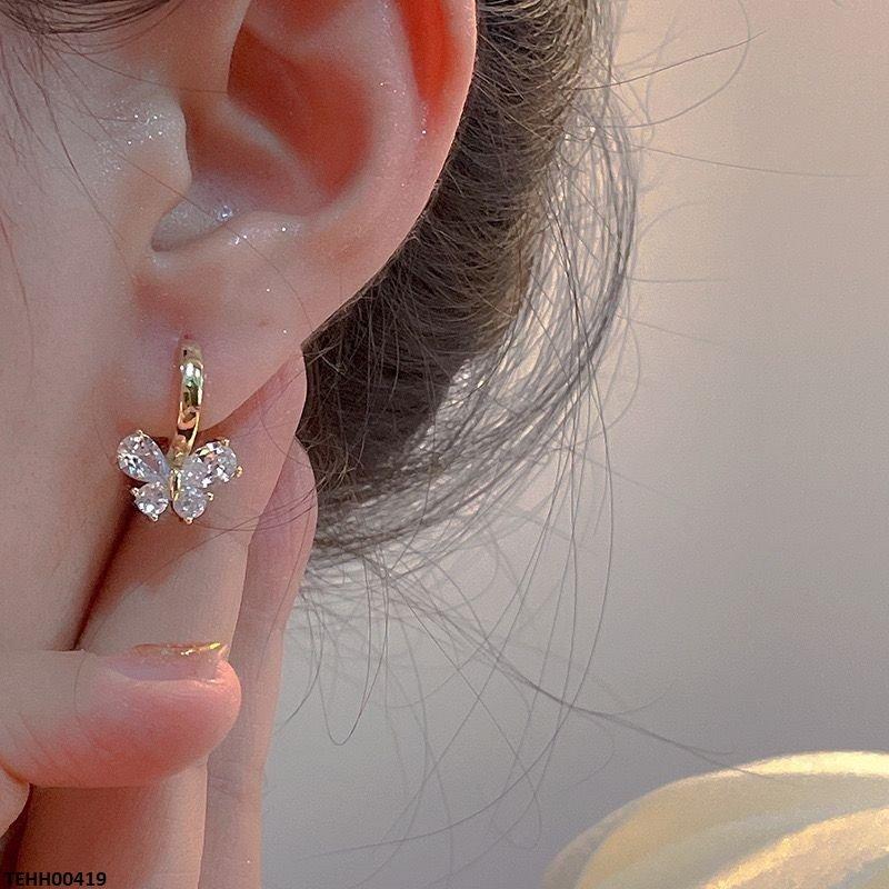 Butterfly Round Hoops Pair