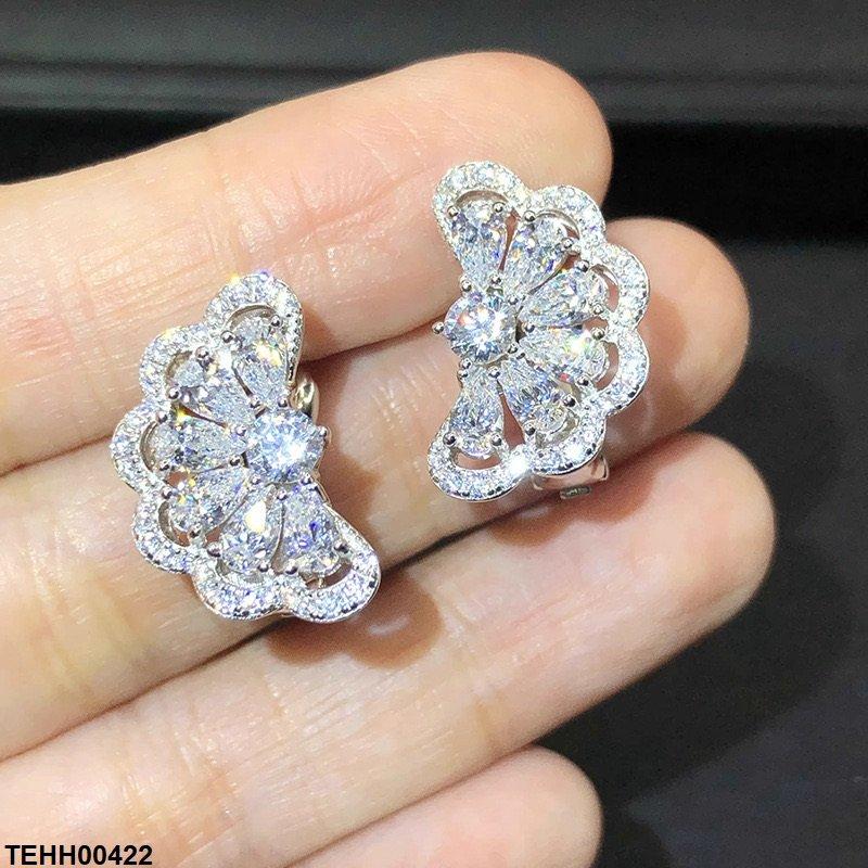 Flower Earring Hoops Pair