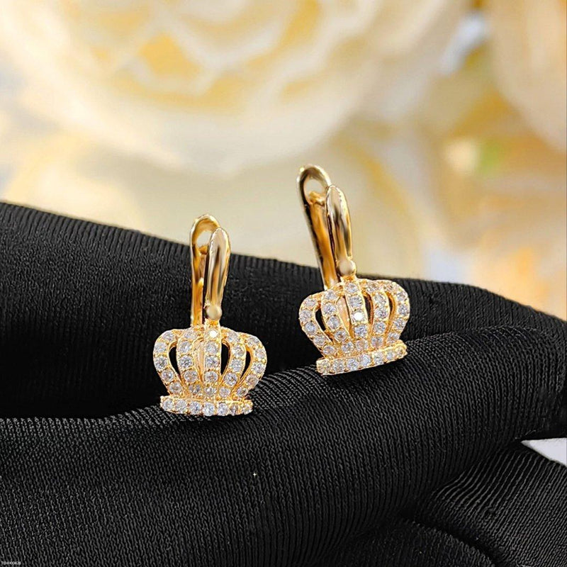 Crown Hoops Pair