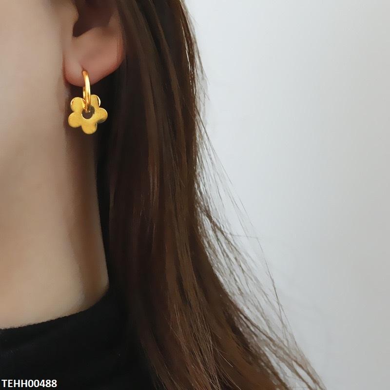 Flower Hoops Pair