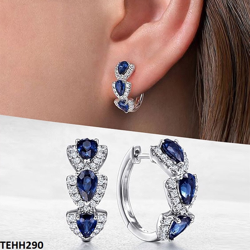Tear Round Ear Hoops Pair