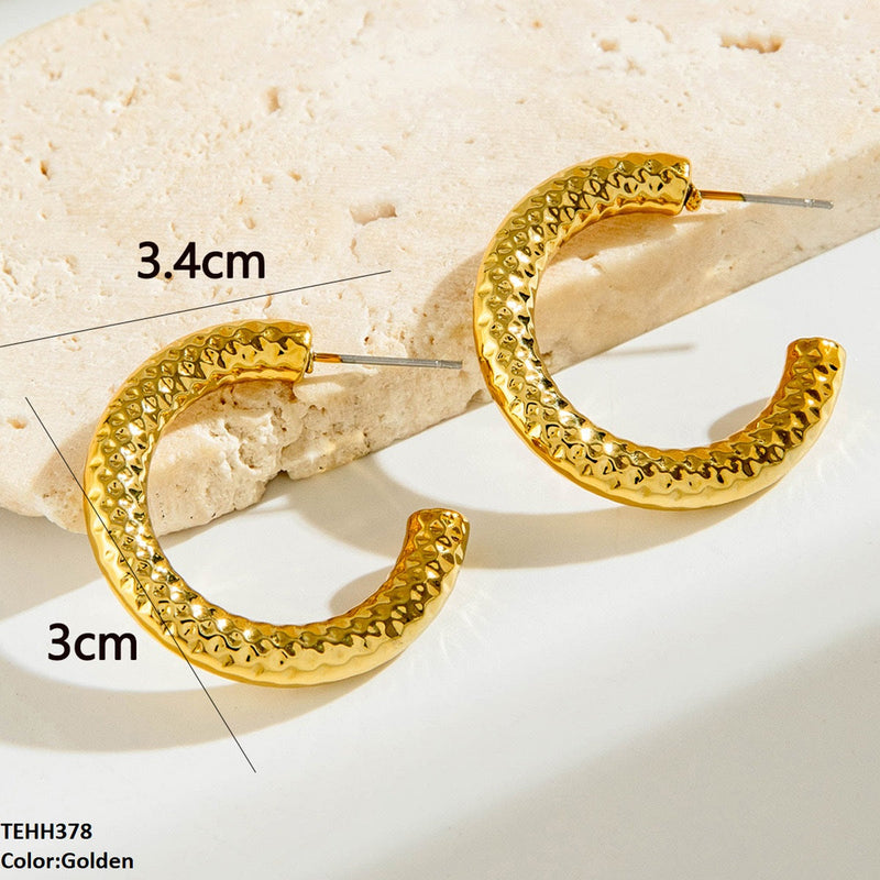 C/Shape Ear Hoops Pair