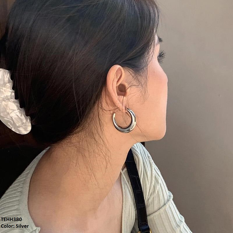 C/Shape Ear Hoops Pair