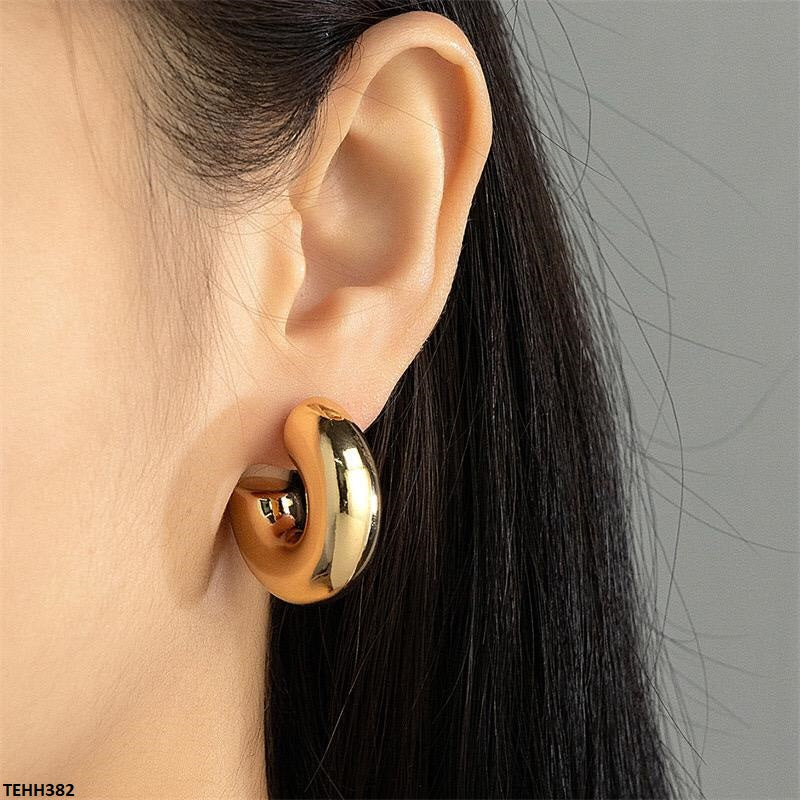 TEHH382 Yye C/Shape Ear Hoops Pair