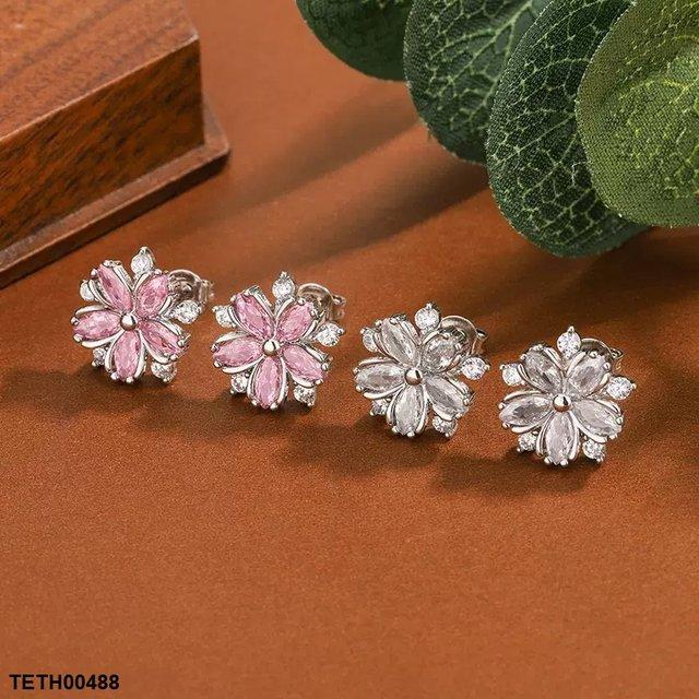 Flower Zircon Tops Pair