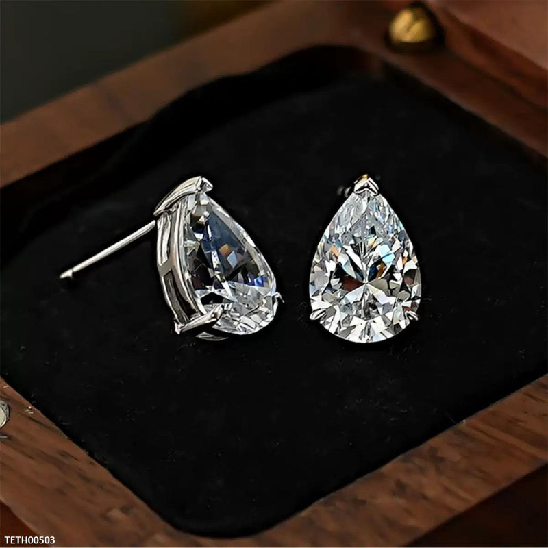 Tear Zircon Stone Tops Pair