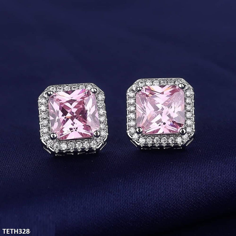 Pink Step Square Sterling Tops
