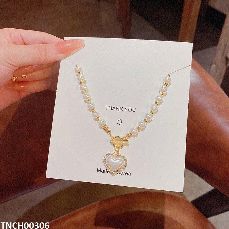 Heart Drop Pearl Necklace