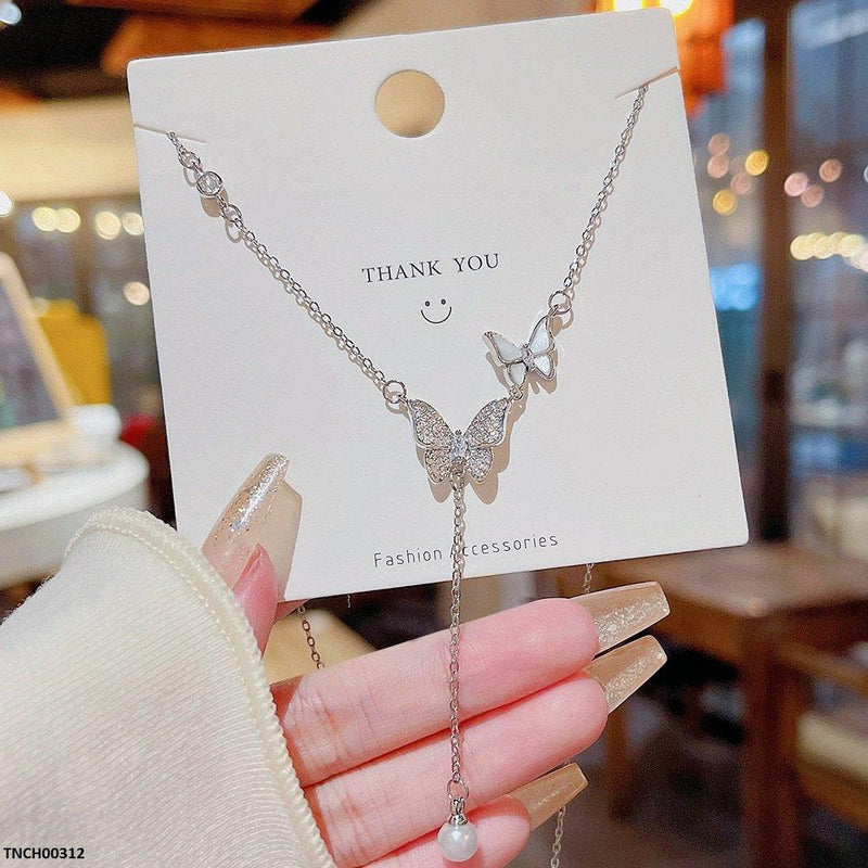 Double Butterfly Pearl Drop