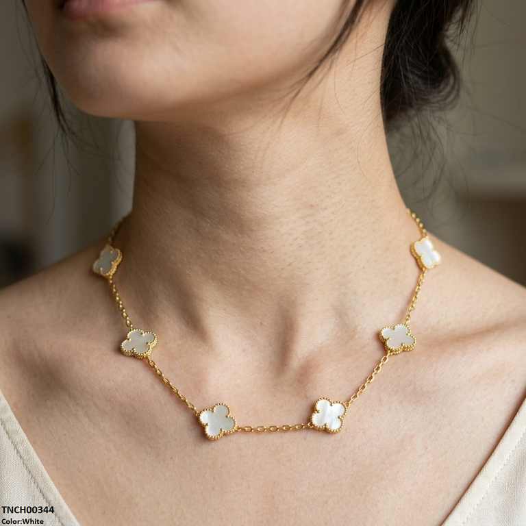 Stainless Steel Flower Necklace