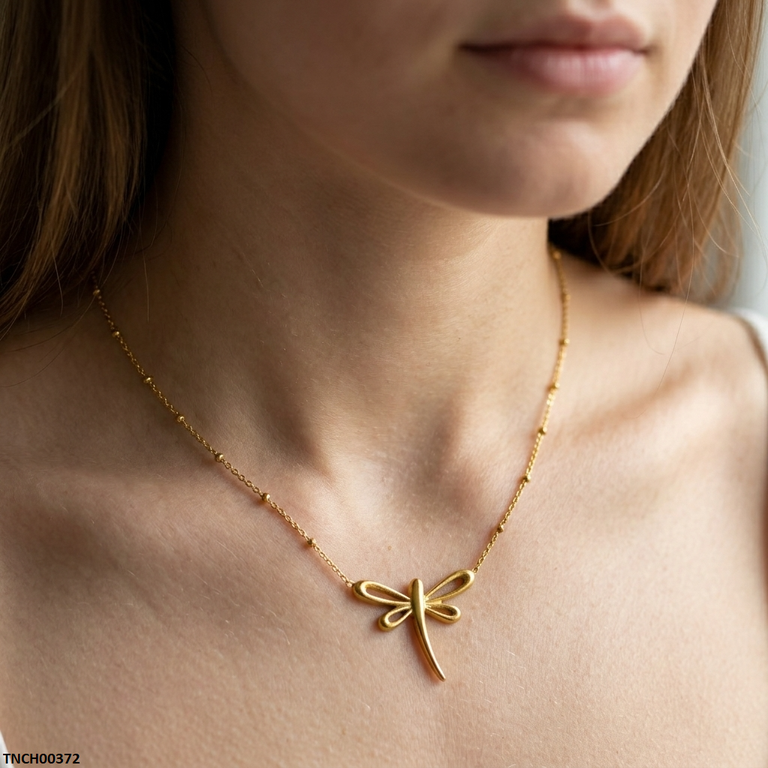 Stainless Steel Dragonfly Necklace