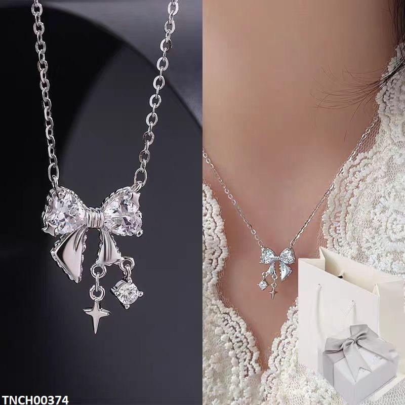 Bow Heart Necklace