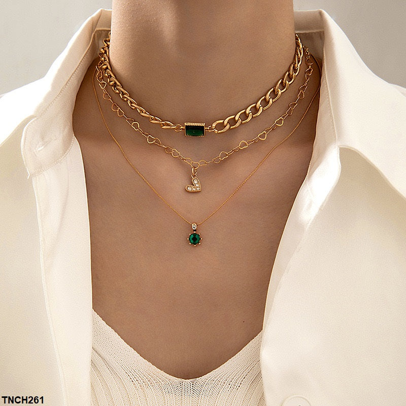 Square/Heart Star Link Necklace