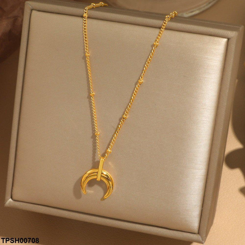Stainless Steel Moon Pendant