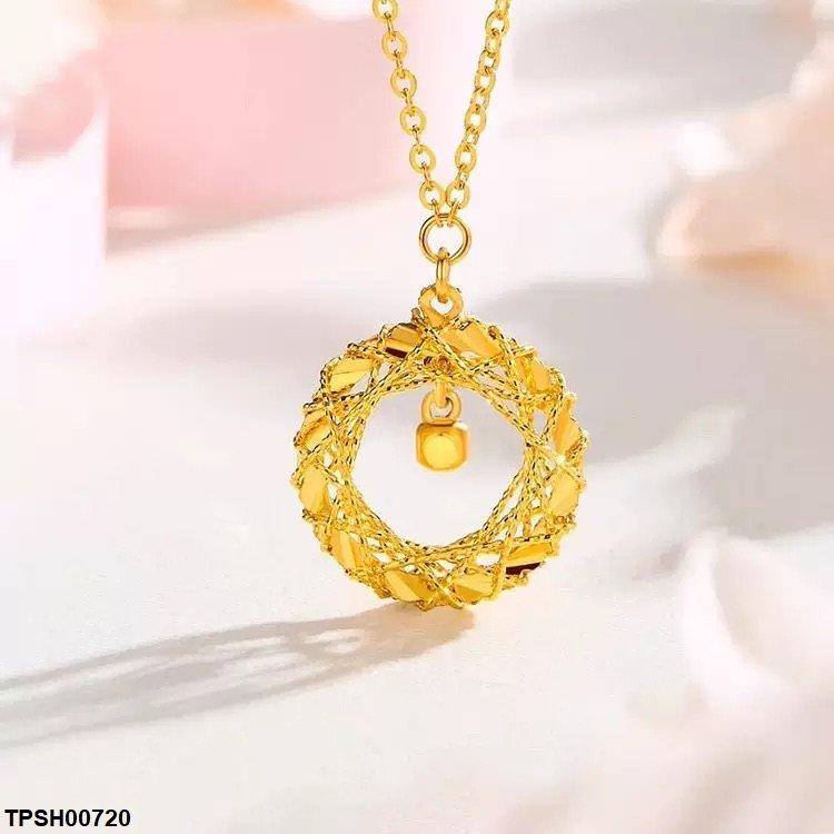 Stainless Steel Round Drop Pendant with Chain