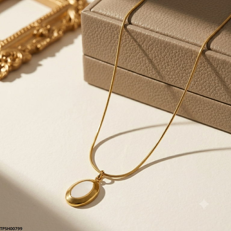 Stainless Steel Oval Pendant