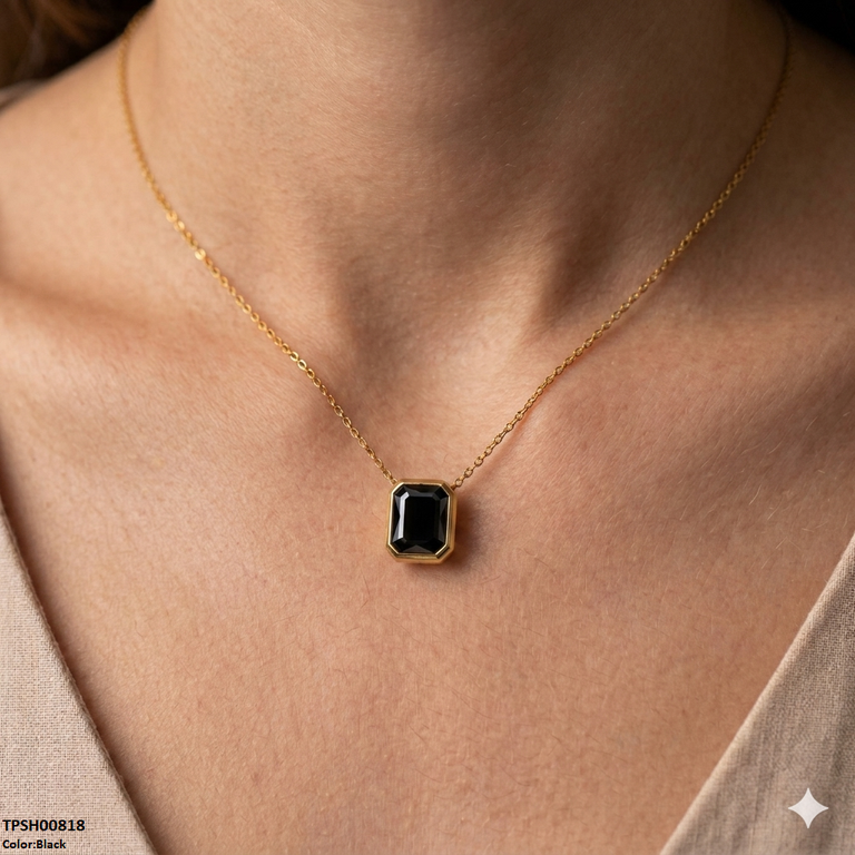 Stainless Steel Rectangle Drop Pendant