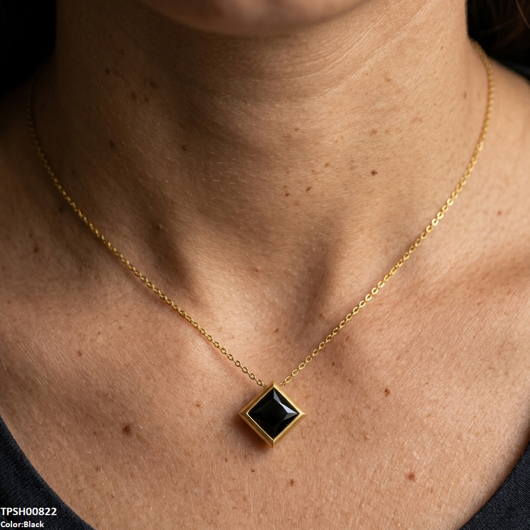 Stainless Steel Square Drop Pendant