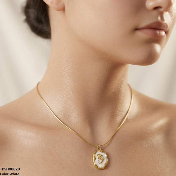 Stainless Steel Flower Pendant